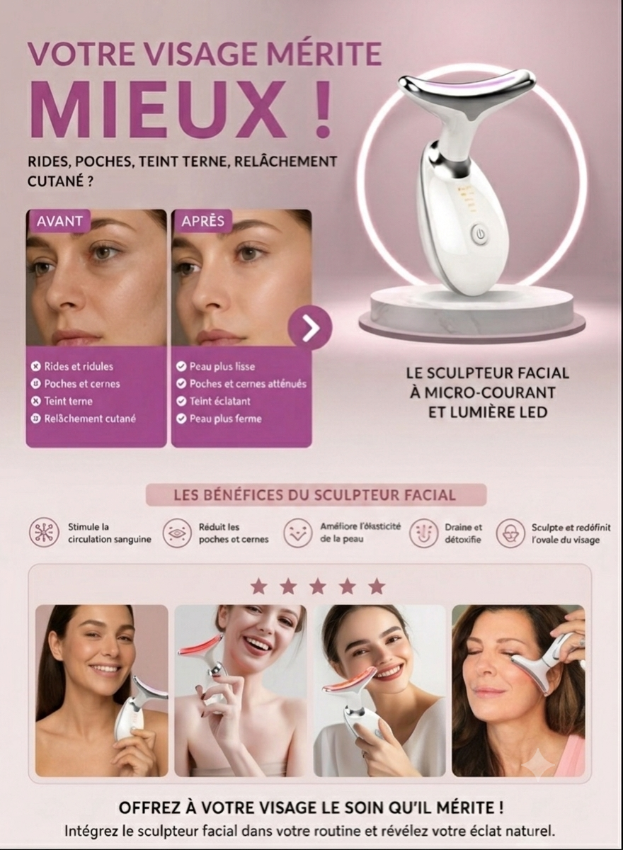 Masseur électrique du visage
